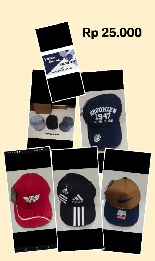 Jual Aneka Topi Modern