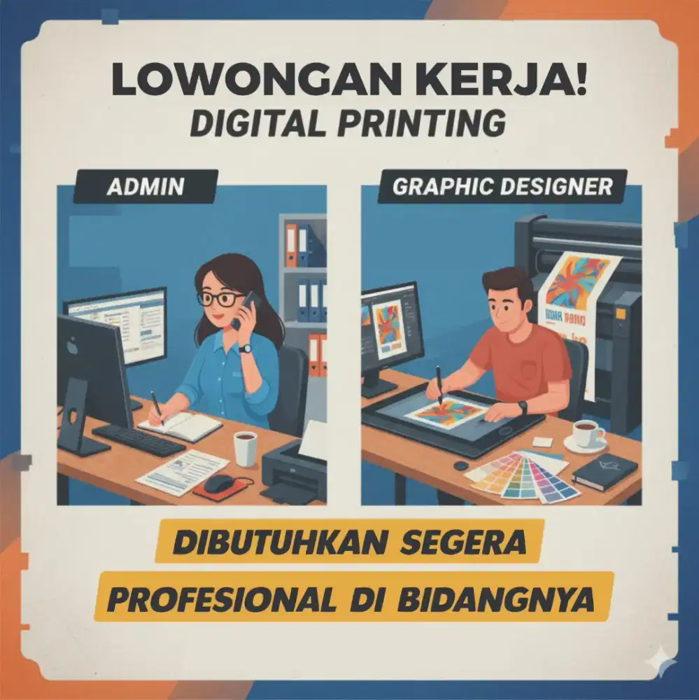 Lowongan staff admin & desainer grafis