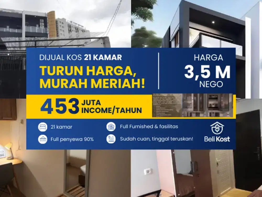 DIJUAL CEPAT KOSAN di Karawaci Income 453 juta/ tahun
