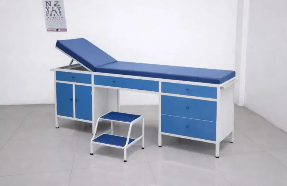 Meja Periksa Pasien Klinik + Laci – Bed Periksa Dokter / Bidan