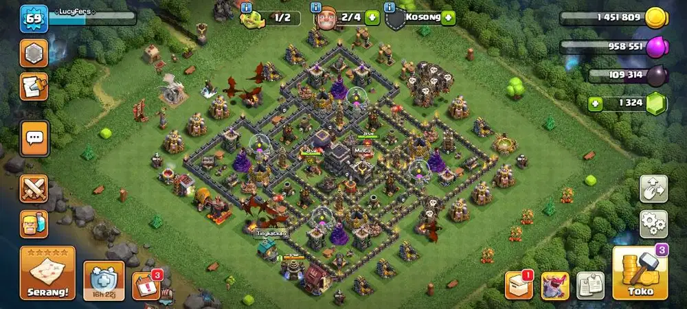 Di JUAL MURAH AKUN COC BASE TH9