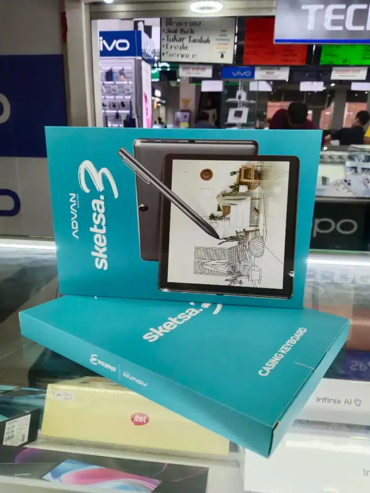 Tablet murah, Advan Sketsa 3 8/128 , free stylus + cover keyboard