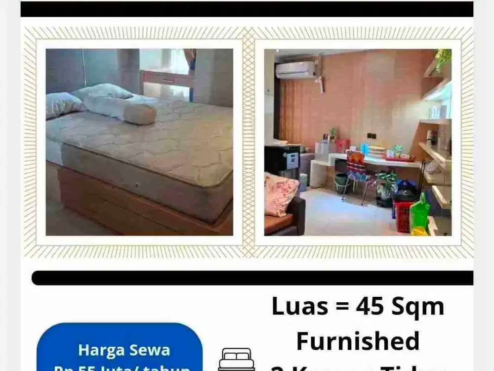Apartemen 2 BR Elpis Furnished Gunung Sahari Jakarta Pusat