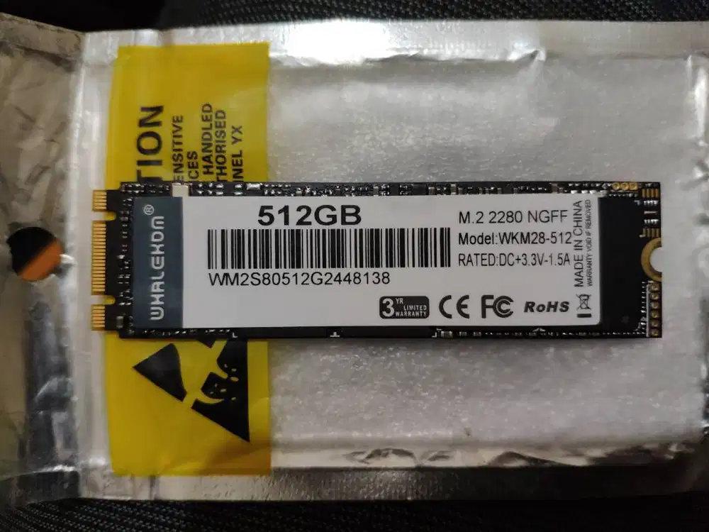 SSD M.2 512GB Health 100% Whalekom 2280 NGFF SATA