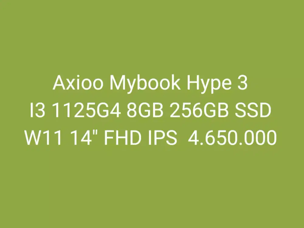 Axioo Mybook Hype 3
I3 1125G4