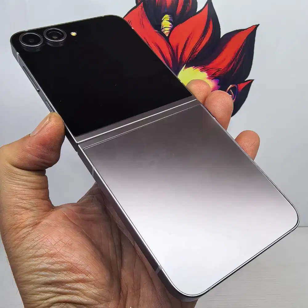 SIAP COD : Samsung Z FLIP 6 Silver 12/256/512gb FULLSET MULUS (BC)