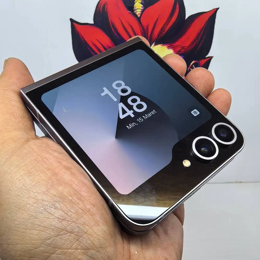 SIAP COD : Samsung Z FLIP 6 Silver 12/256/512gb FULLSET MULUS (BC)