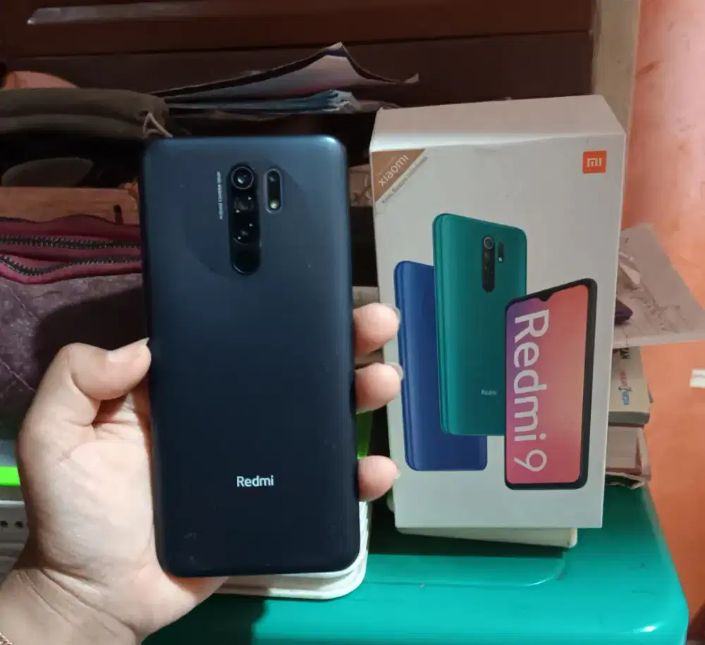 Redmi 9 ram 4+1/64 Fullset + Softcase!.
