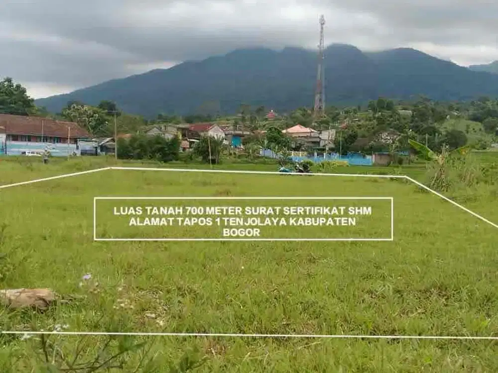 JUAL TANAH MURAH VIEW CANTIK GUNUNG LOKASI STRATEGIS DI DESA TAPOS SATU TENJOLAYA KABUPATEN BOGOR
