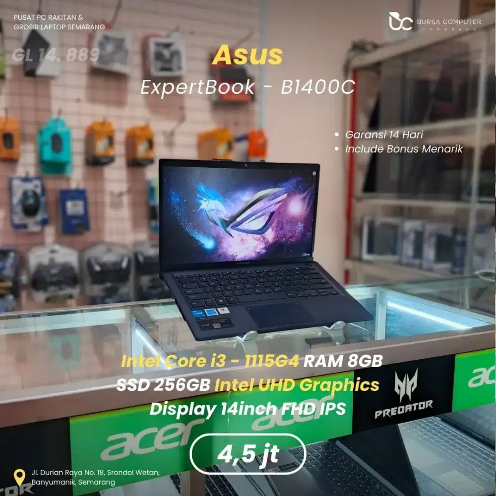 ASUS Expertbook B1400CEAE | Core i3 1115G4 8GB 256GB