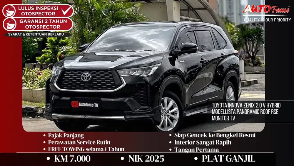 Toyota Innova Zenix 2.0 V Hybrid Modellista Panoramic Roof RSE Monitor