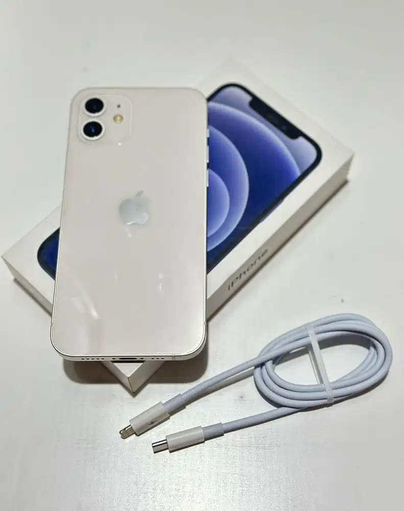 Iphone 12 128gb putih Inter Sinyal aman