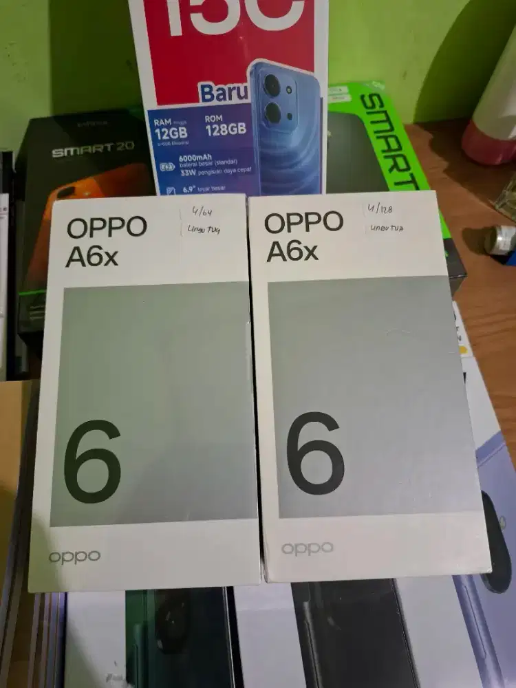 Oppo A6X ram 4/64 dan 4/128GB baru garansi resmi