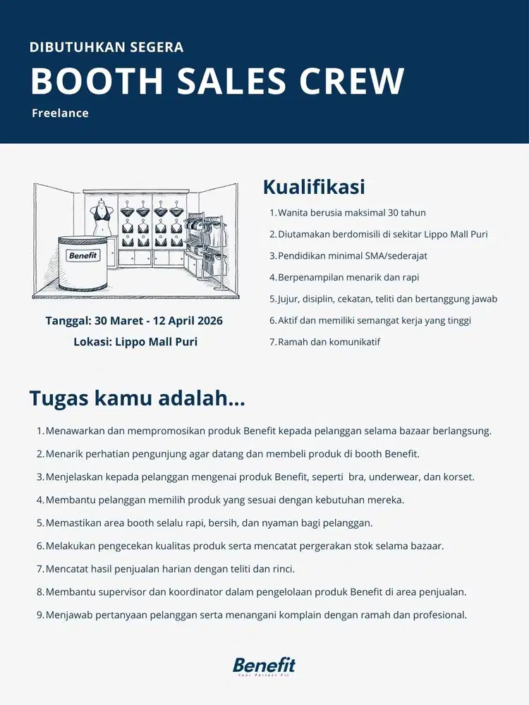 Lowongan Pekerjaan - Booth Sales Crew