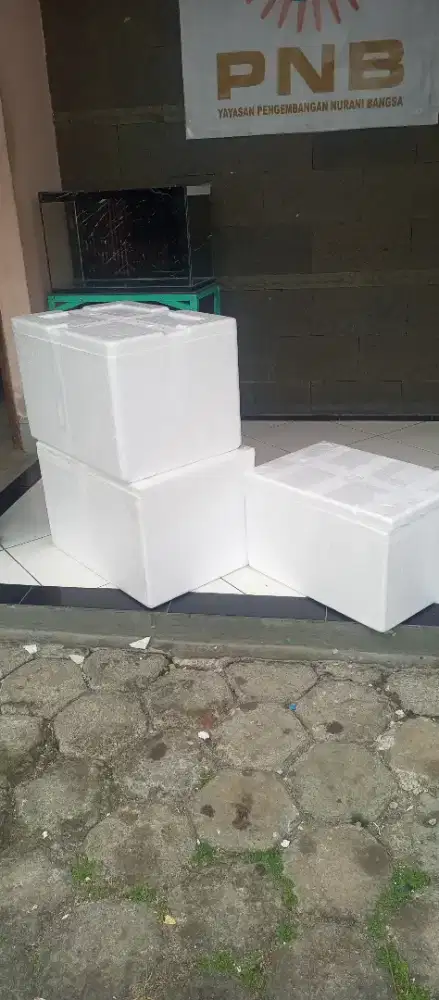 Styrofoam box plus tutup