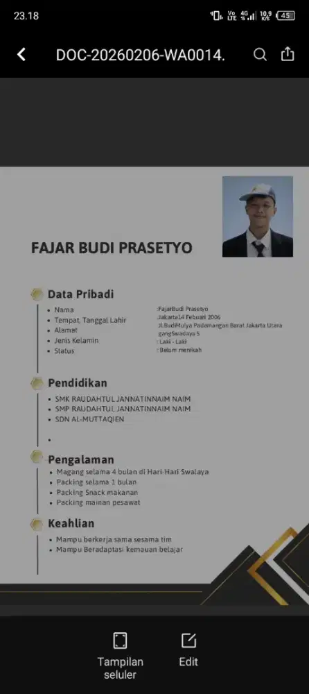 Nyari lowongan kerja