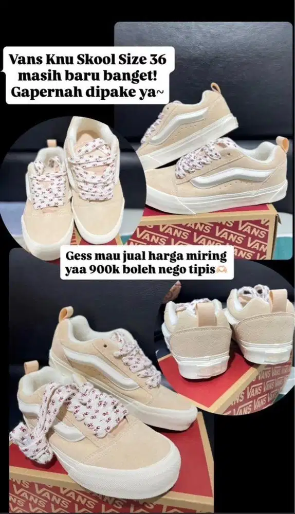 Dijual sepatu Vans Knu Skool - Pink