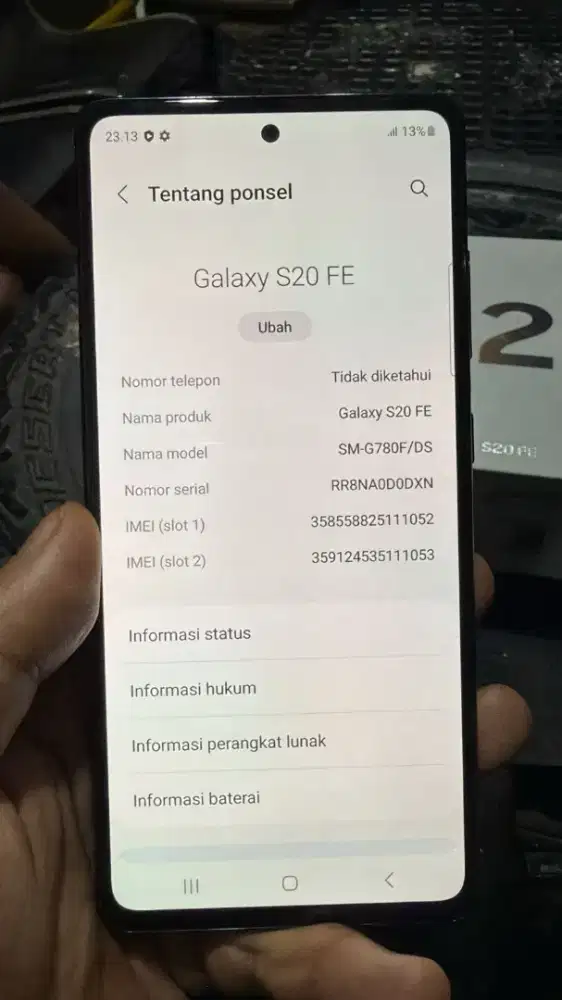 Samsung S20 FE ram 8/128gb mulus hp+dus sein normal no minus!!