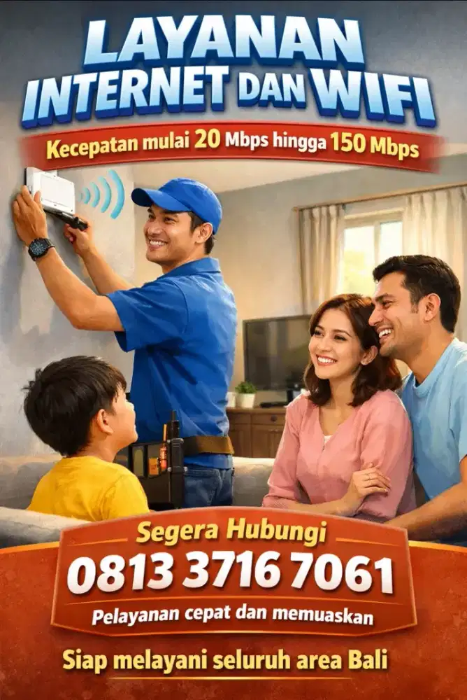 Layanan internet wifi area Bali