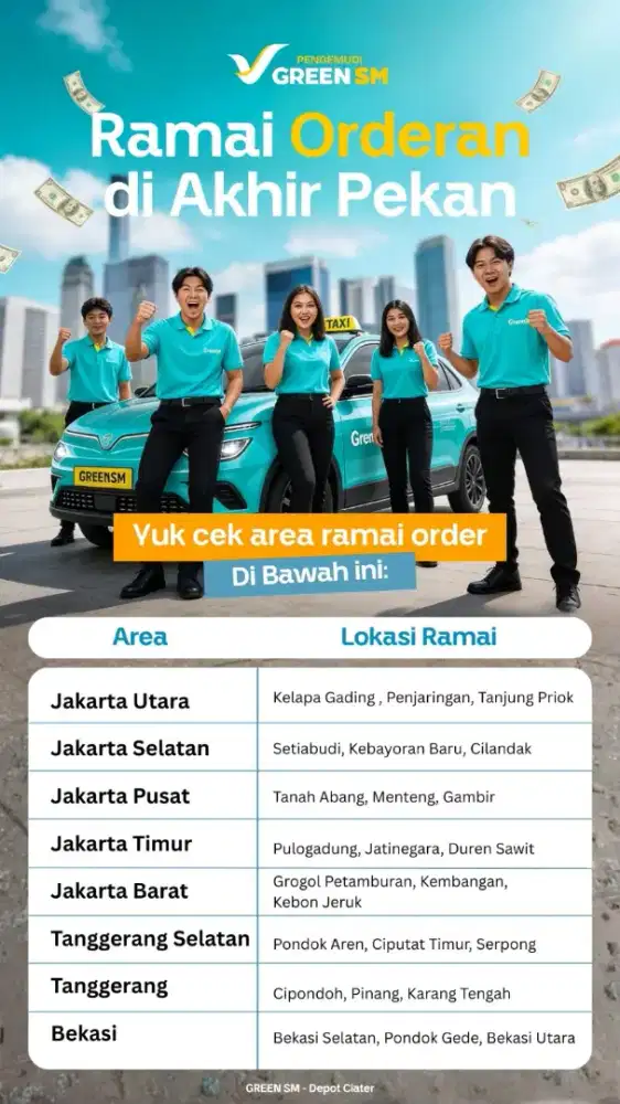 Jasa supir pribadi tetap bulanan atau panggilan harian