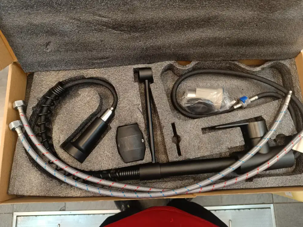 Jual kran sink tarik baru buka kardus