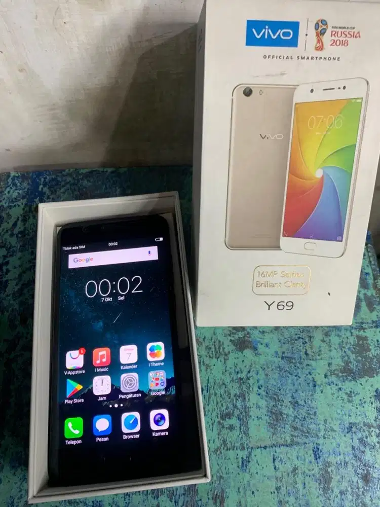Vivo Y69 3/32gb resmi segel lancar semua