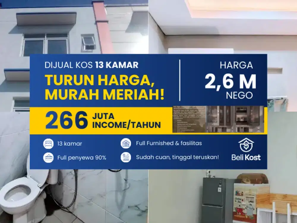 Dijual Cepat Kost Full Penghuni Dekat Bandara Soetta Tangerang