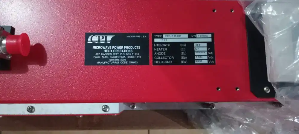Traveling Wave Tube (TWT) 400 watt CPI