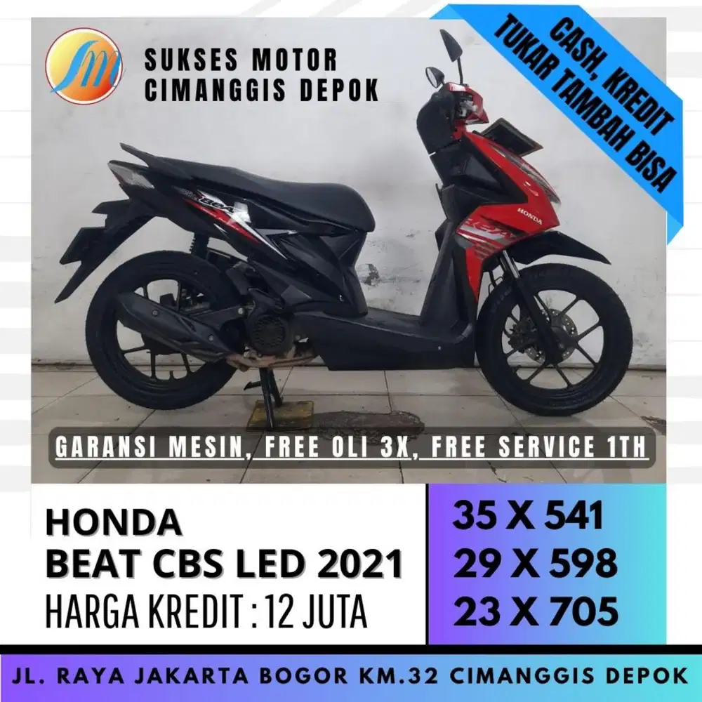 HONDA BEAT SPORTY CBS 2021 TERMURAH CASH KREDIT CC DP 400 RIBUAN