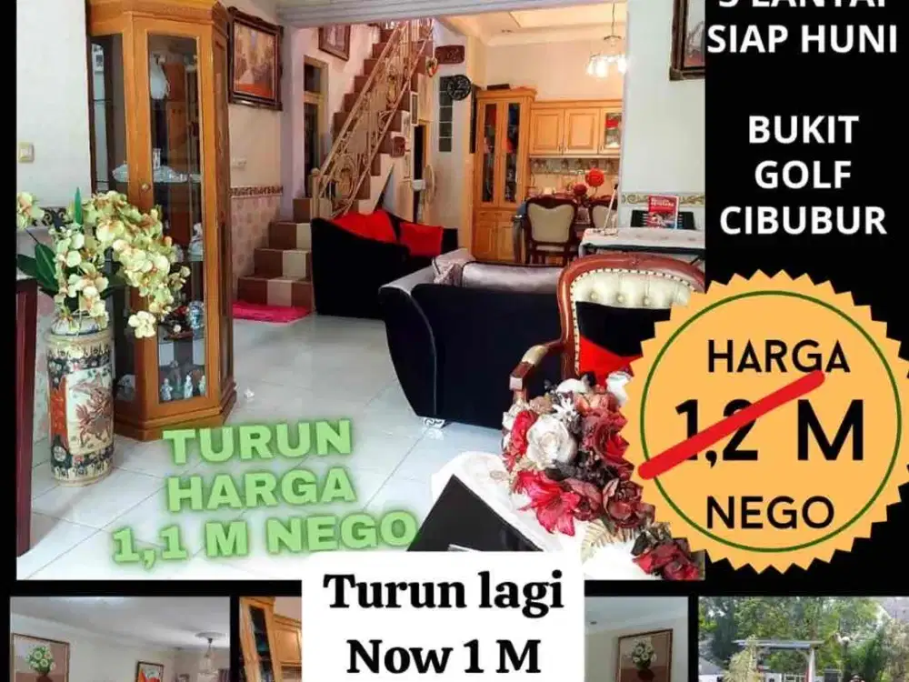 Dijual cepat rumah siap huni bukit golf cibubur