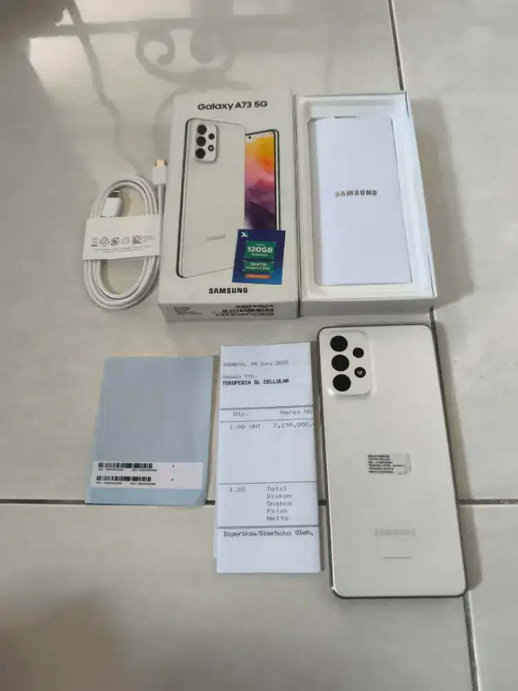 Samsung A73 5G 8/256 awesome white mulus sein