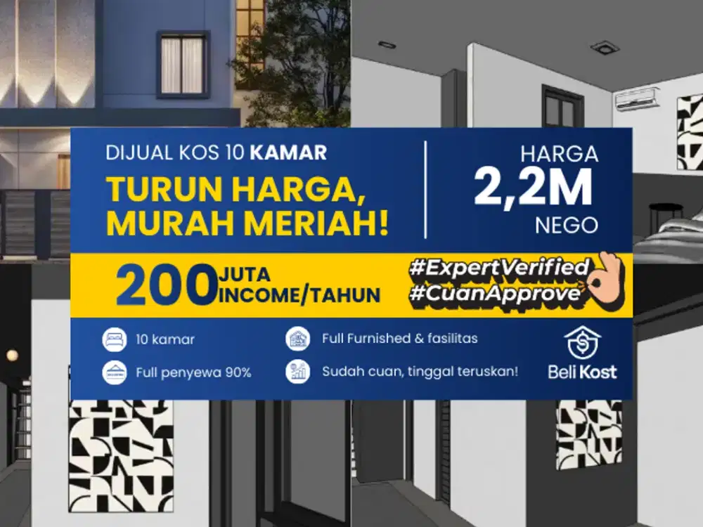 DIJUAL KOSAN BATAM POTENSI INCOME 200JUTA per TAHUN