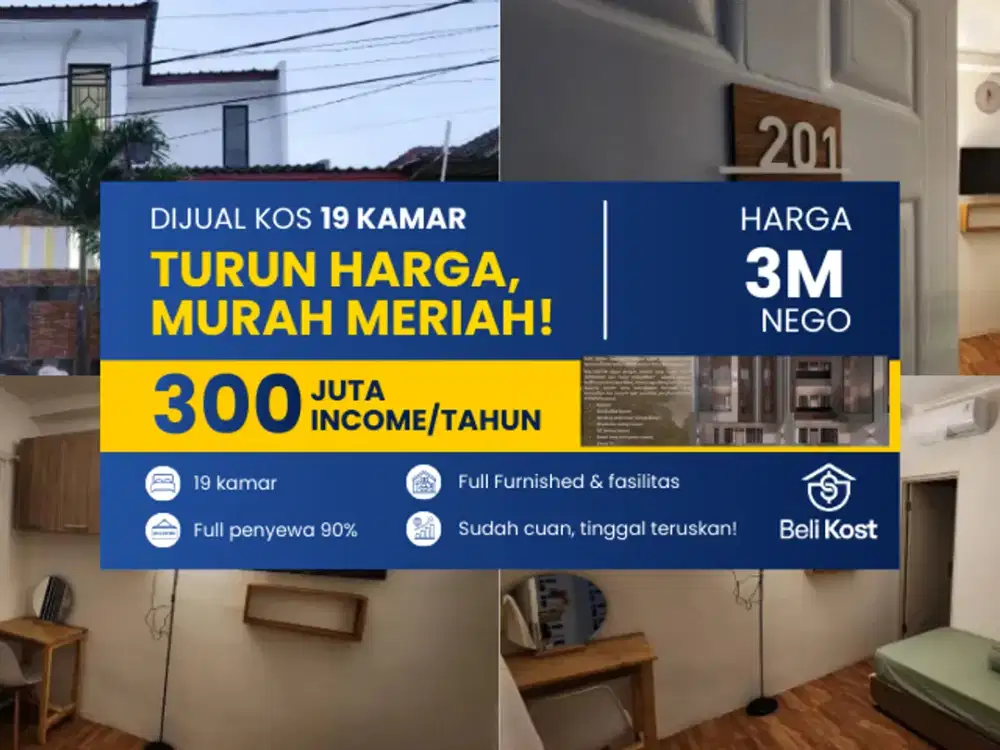 DIJUAL CEPAT KOSAN ROI TINGGI DI JABABEKA CIKARANG