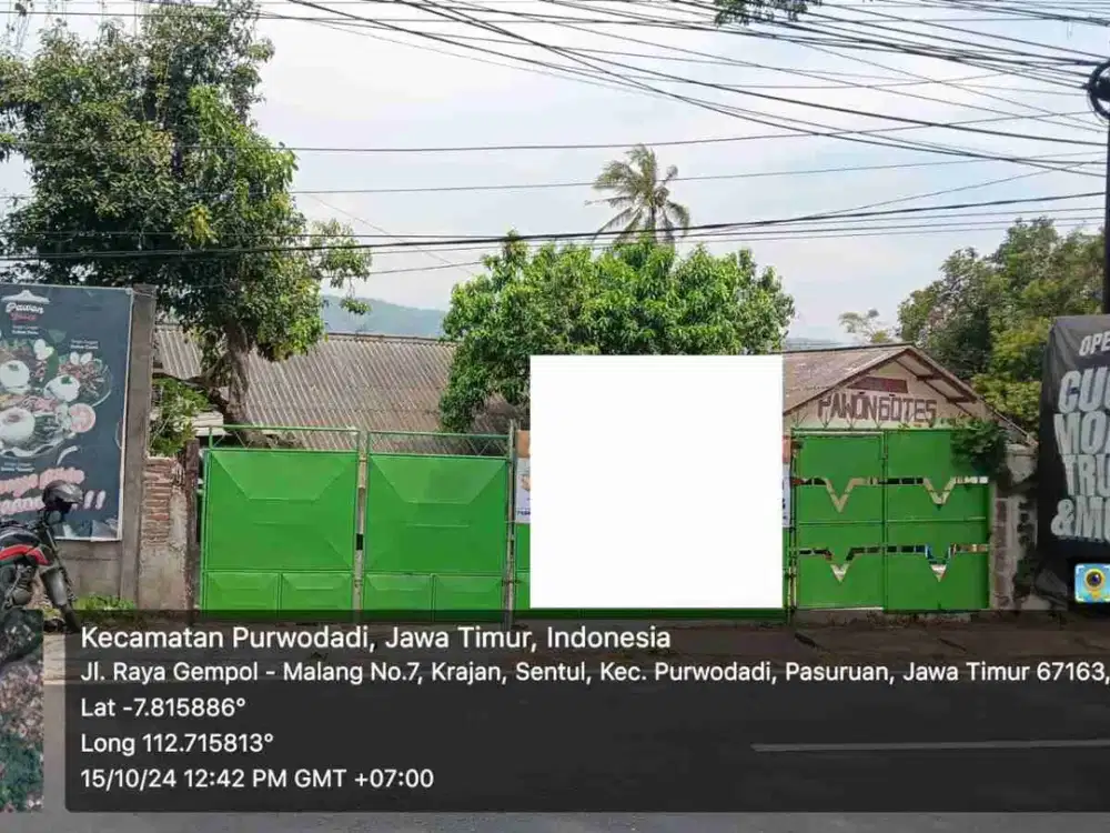 Dijual Via Lelang Tempat Usaha Jalan Raya Malang Gempol Kel Purwodadi Kec Purwodadi Kab Pasuruan
