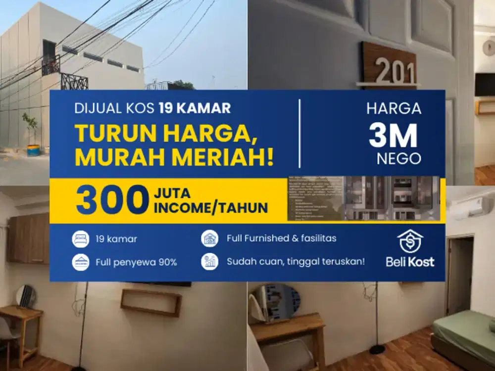 DIJUAL CEPAT KOSAN DAERAH JABABEKA DEKAT PABRIK