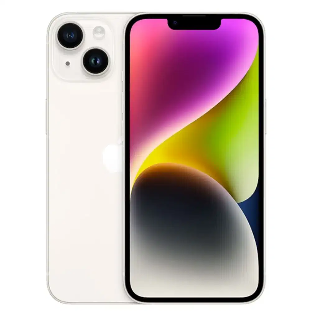 iPhone 14 Starlight 128GB – Baru Segel, Garansi Resmi iBox