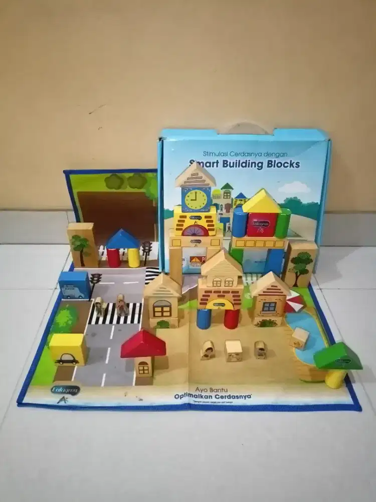 Mainan Edukasi Blok Kayu Puzzle Kayu Knop Mainan Anak