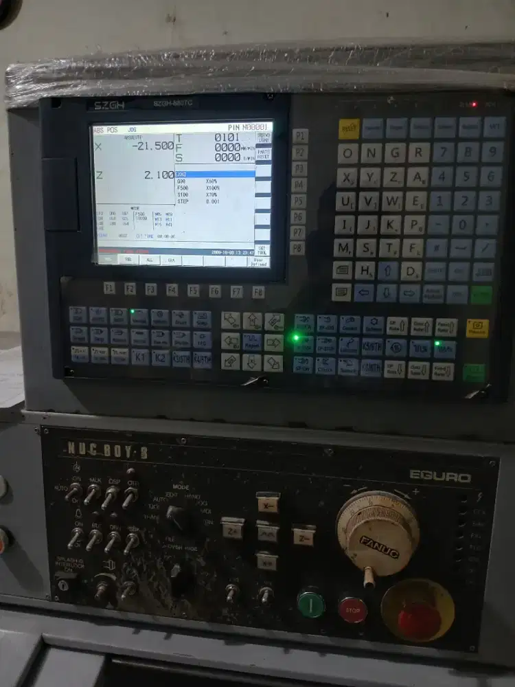 Mesin bubut Cnc Eguro Japan. Retrofit SZGH