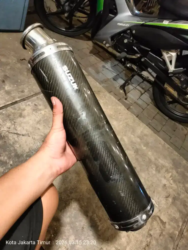 Knalpot racing Motor Besar Moge Carbon Big volume