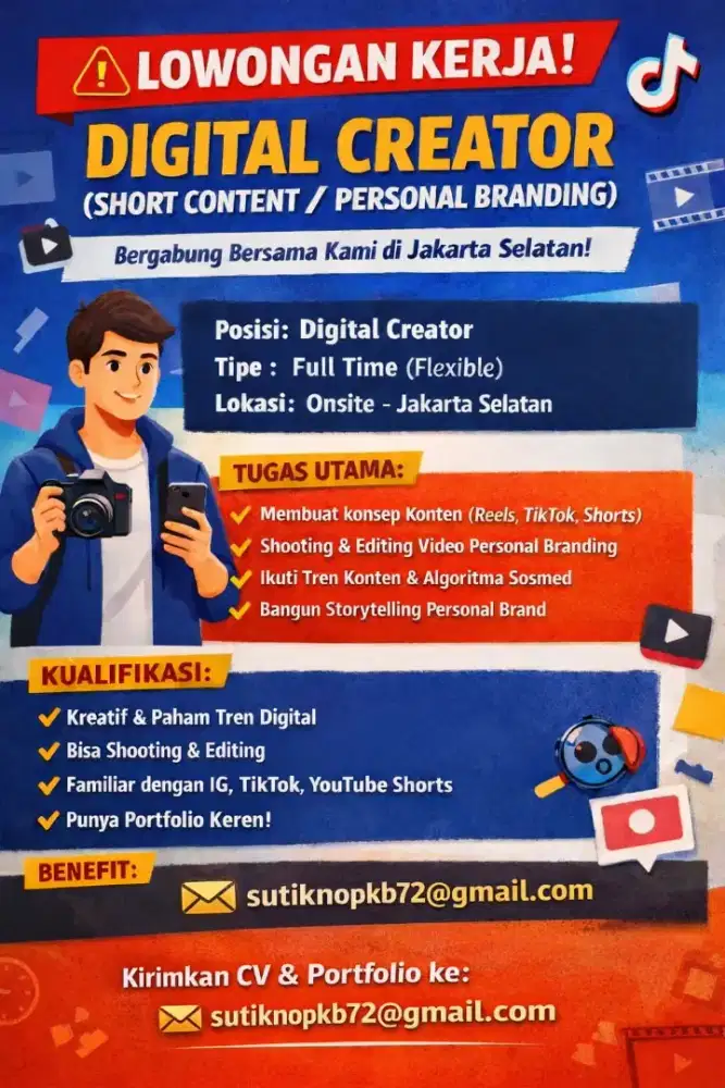 Dibutuhkan team kreative