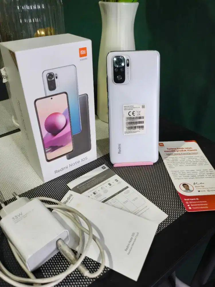 JUAL XIAOMI REDMI NOTE 10S RAM 8+8/128 SECOND ORIGINAL FULL SET