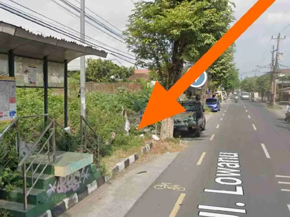 Tanah 2087 m2 dijual murah pinggir jalan raya Lowanu Umbulharjo Yogyakarta dekat kampus STIE Widya Wiwaha