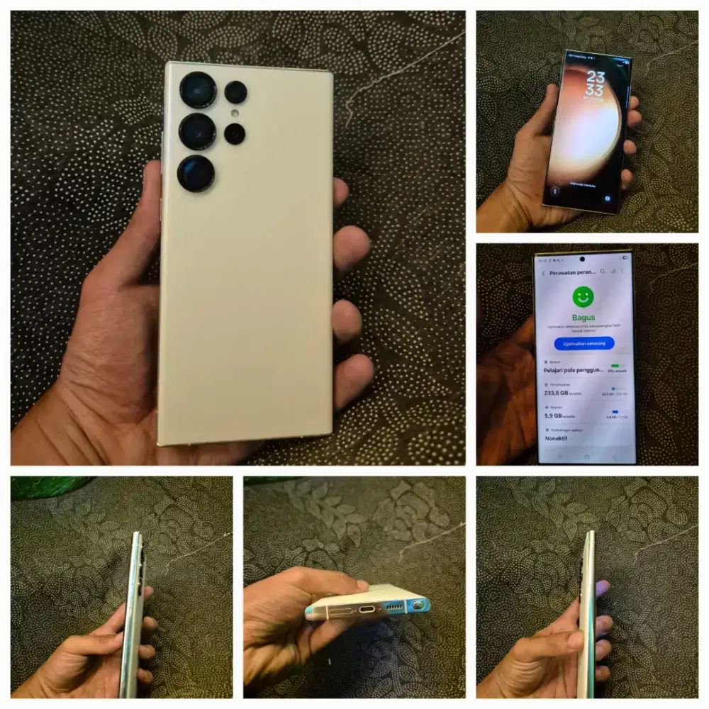 Samsung S23ultra 256gb resmi indonesia second like new perfek