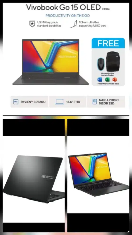 Jual laptop kondisi like new dan garansi panjang