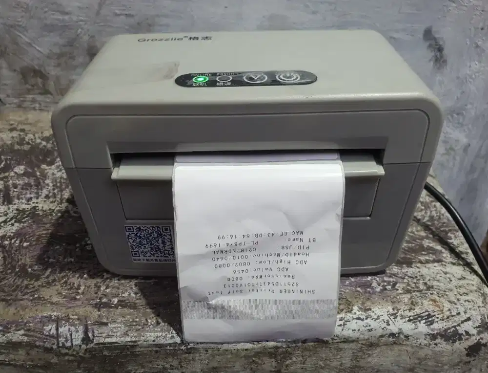 Printer Thermal Grozzie A6 (Blutooth Dan Kabel Data Lan)