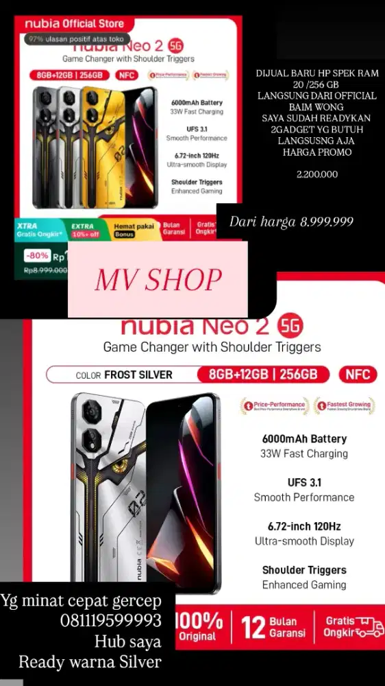 HP NUBIA NEO 2 READY
