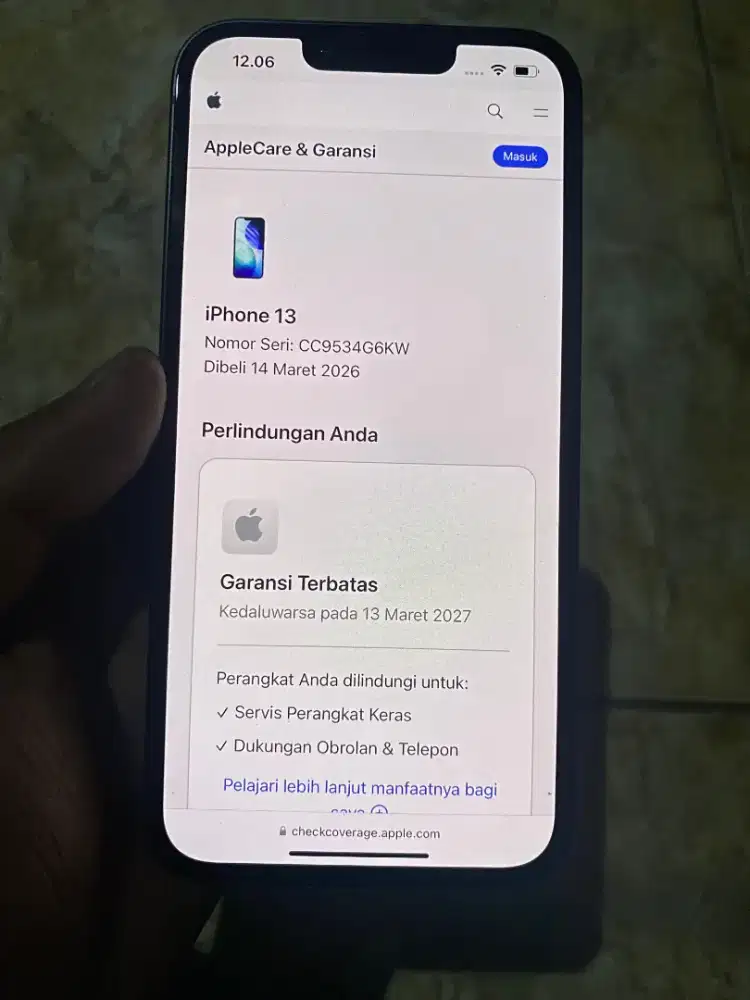 Ip 13 ibox baru 3 hari gransi on setahun hb 100