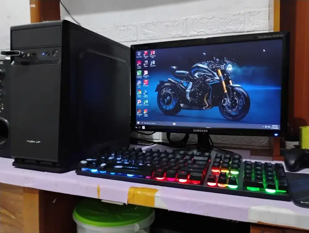 Pc gaming intel core i5 + vga nvidia + ram 8gb + monitor 19inch