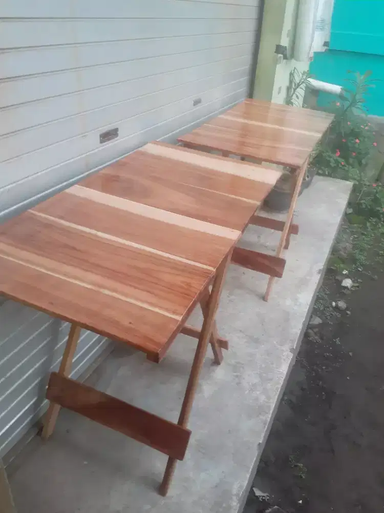 Meja lipat kayu bisa cod