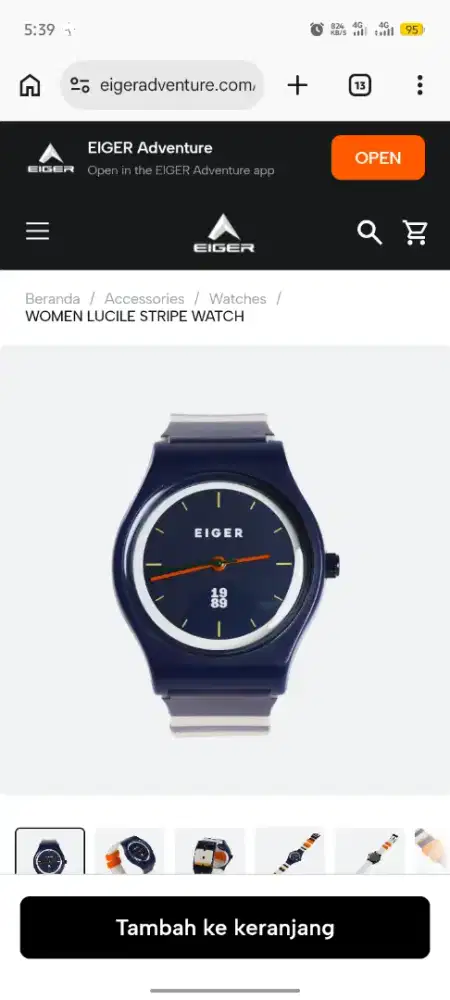 Jual jam tangan wanita Eiger WOMEN LUCILE STRIPE WATCH